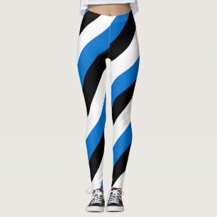 Estland Nationale vlag Kleuren diagonaal gestreept Leggings