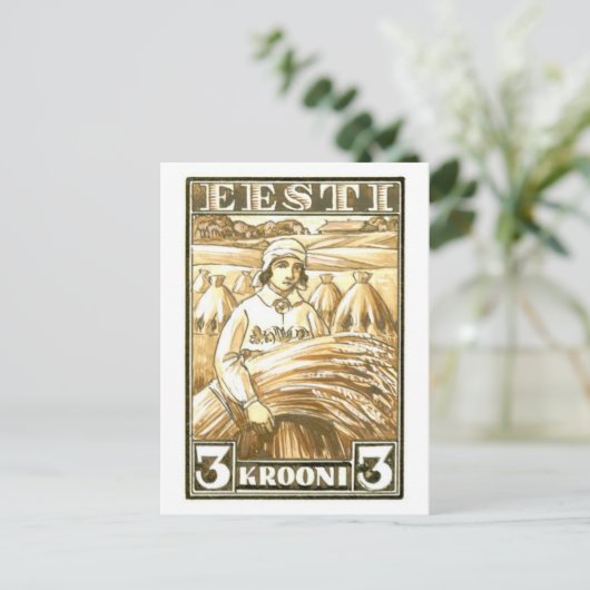 Estland Postzegelontwerp Briefkaart (Staand voorkant)