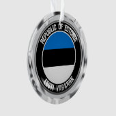 Estland Round Emblem Ornament (voorkant)