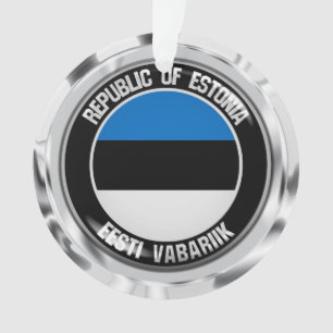 Estland Round Emblem Ornament