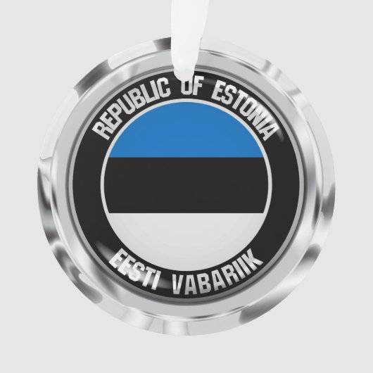 Estland Round Emblem Ornament (voorkant)