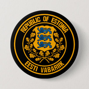 Estland Round Emblem Ronde Button 7,6 Cm