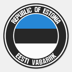 Estland Round Emblem Ronde Sticker