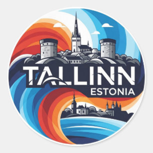 Estland Tallinn Reizen Ronde Sticker