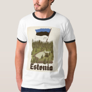 Estland Vintage Reisposter T-shirt