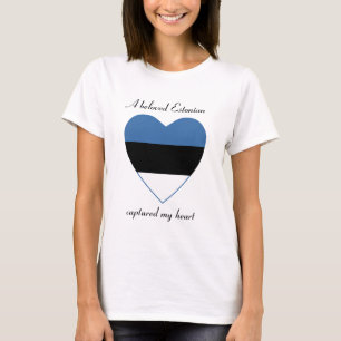Estland Vlag Hartendief T-Shirt