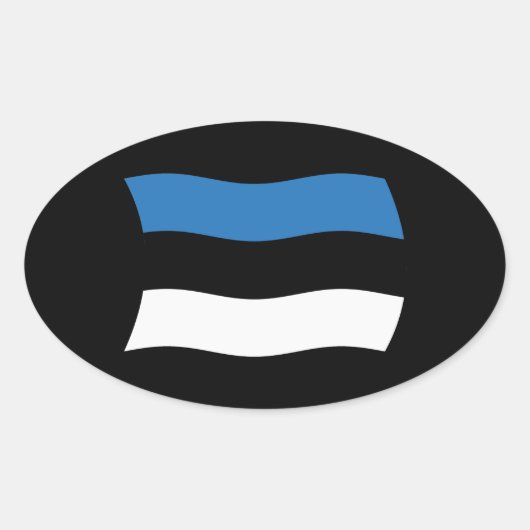 Estland Vlag Sticker (Voorkant)
