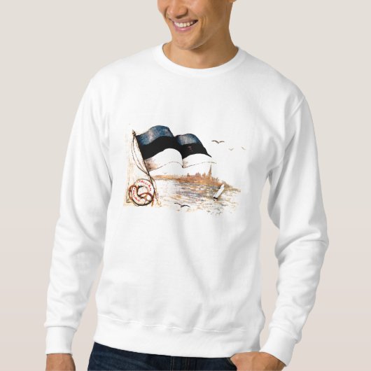 Estland Vlag Sweatshirt (Voorkant)