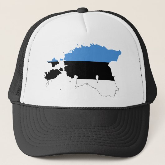 Estland-vlaggenkaart EE Trucker Pet (Voorkant)