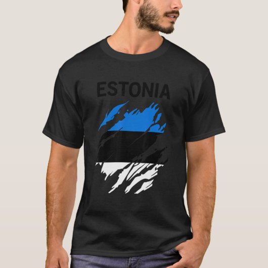 Estonia Flag T-shirt (Voorkant)