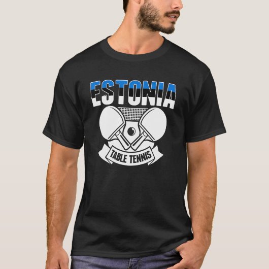 Estonia Ping Pong Estonian Table Tennis Supporte T-shirt (Voorkant)