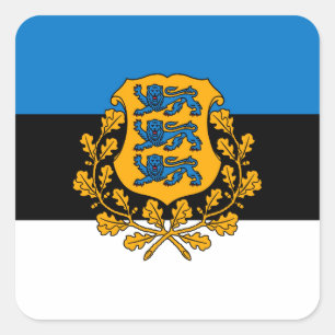 Estonia Vierkante Sticker