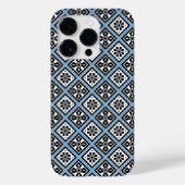Estonian Blue Black en White Mitten Pattern Hoesje (Achterkant)