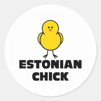 Estonian Chick Ronde Sticker