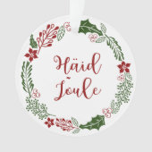 Estonian Merry Kerstmis Wreath, Häid jõule Ornament (voorkant)