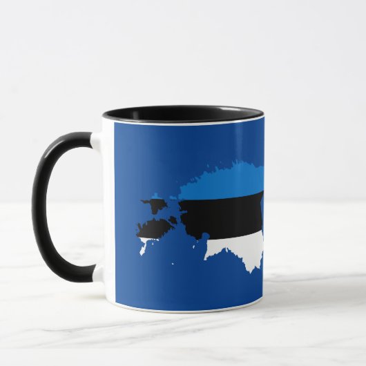 Estonie Carte du drapeau Mug (Gauche)