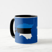 Estonie Carte du drapeau Mug (Devant gauche)