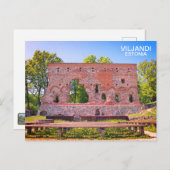 Estonie, carte postale de Viljandi ! (Devant / Derrière)
