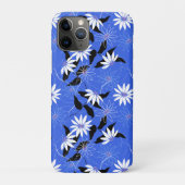 Estonie coque iphone. Couleurs florale bleue (Dos)