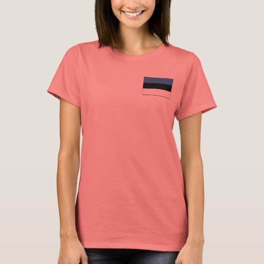 Estonie Drapeau + Carte T-shirt (Devant)