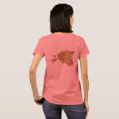 Estonie Drapeau + Carte T-shirt (Dos entier)