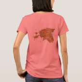 Estonie Drapeau + Carte T-shirt (Dos)