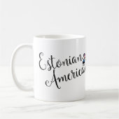 Estonien Américain Coeurs Enmêlés Mug (Gauche)