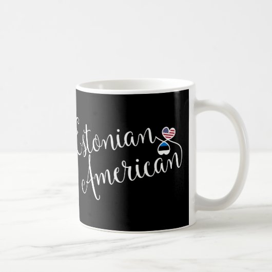 Estonien Américain Coeurs Enmêlés Mug (Droite)