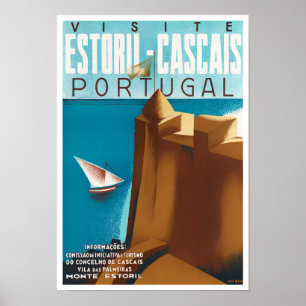 Estoril Cascais Portugal — Poster voor het reizen 