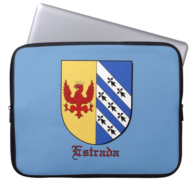 Estrada Family Shield Electronics Bag Laptop Sleeve (Voorkant)