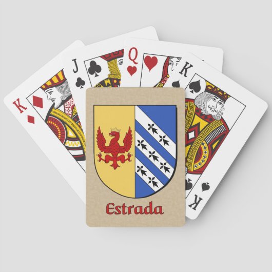 Estrada Heraldic Shield Pokerkaarten (Achterkant)