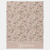 Estralaia Dusty Roos Pink Fleece Deken (Voorkant)