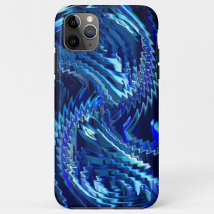 Estrela azul ondulada com traçados em ziguezague iPhone 11 pro max hoesje
