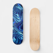Estrela azul ondulada com traçados em ziguezague skateboard (Voorkant)