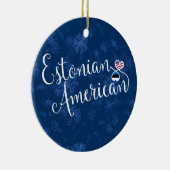 Ests-Amerikaanse harten, Kerstboomornament, Keramisch Ornament (Rechts)