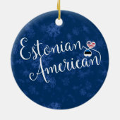 Ests-Amerikaanse harten, Kerstboomornament, Keramisch Ornament (Achterkant)