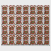 Ests antiek bloemenfolk art embroidery cadeaupapier (Vlak)