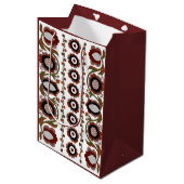 Ests antiek folkpatroon met bloemen medium cadeauzakje (Voorkant Gekanteld)