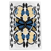 Ests blauw en geel bloemkool kunst medium cadeauzakje (Voorkant)