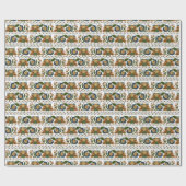 Ests folk floral embroidery cadeaupapier (Vlak)