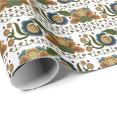 Ests folk floral embroidery cadeaupapier (Rol Hoek)