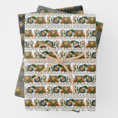 Ests folk floral embroidery inpakpapier vel (In situ)