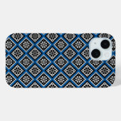 Ests Mitten Pattern Blue Black en White Case-Mate iPhone Case (Achterkant (horizontaal))