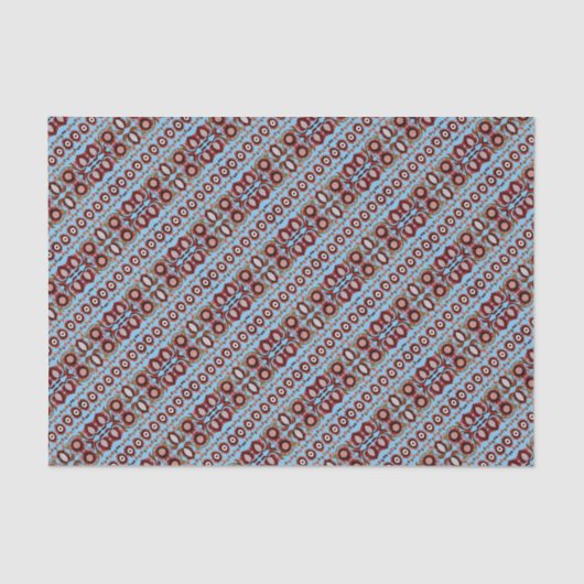 Estse blauwe en bruine folk kunst Tissuepapier (Voorkant)