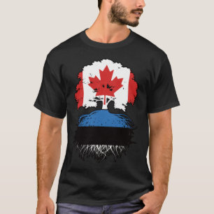 Estse Canadese Canadese boomstamvlag T-shirt