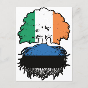 Estse Ierse boomrootenvlag Briefkaart