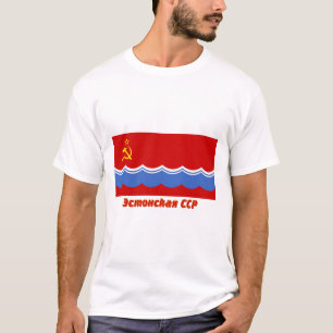 Estse SSR-vlag met naam T-shirt