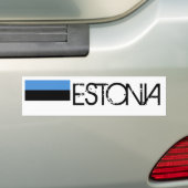 Estse vlag bumpersticker (Op auto)