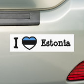 Estse vlag bumpersticker (Op auto)
