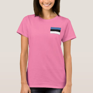 Estse vlag en Kaart dk T-Shirt